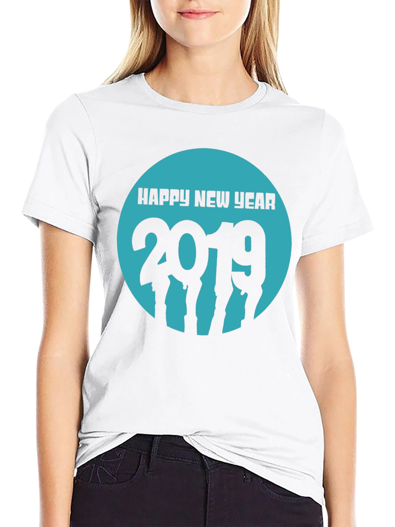 Happy New Year 2019 Black Graphic Tee