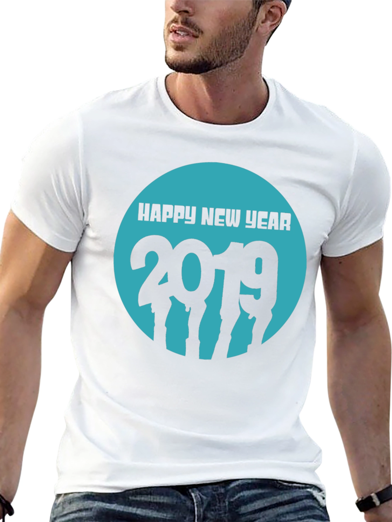 Happy New Year 2019 Black Graphic Tee