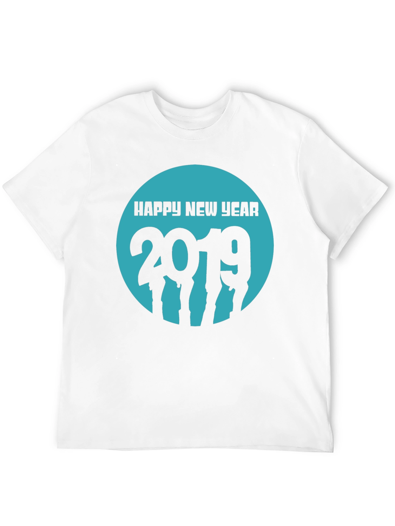 Happy New Year 2019 Black Graphic Tee