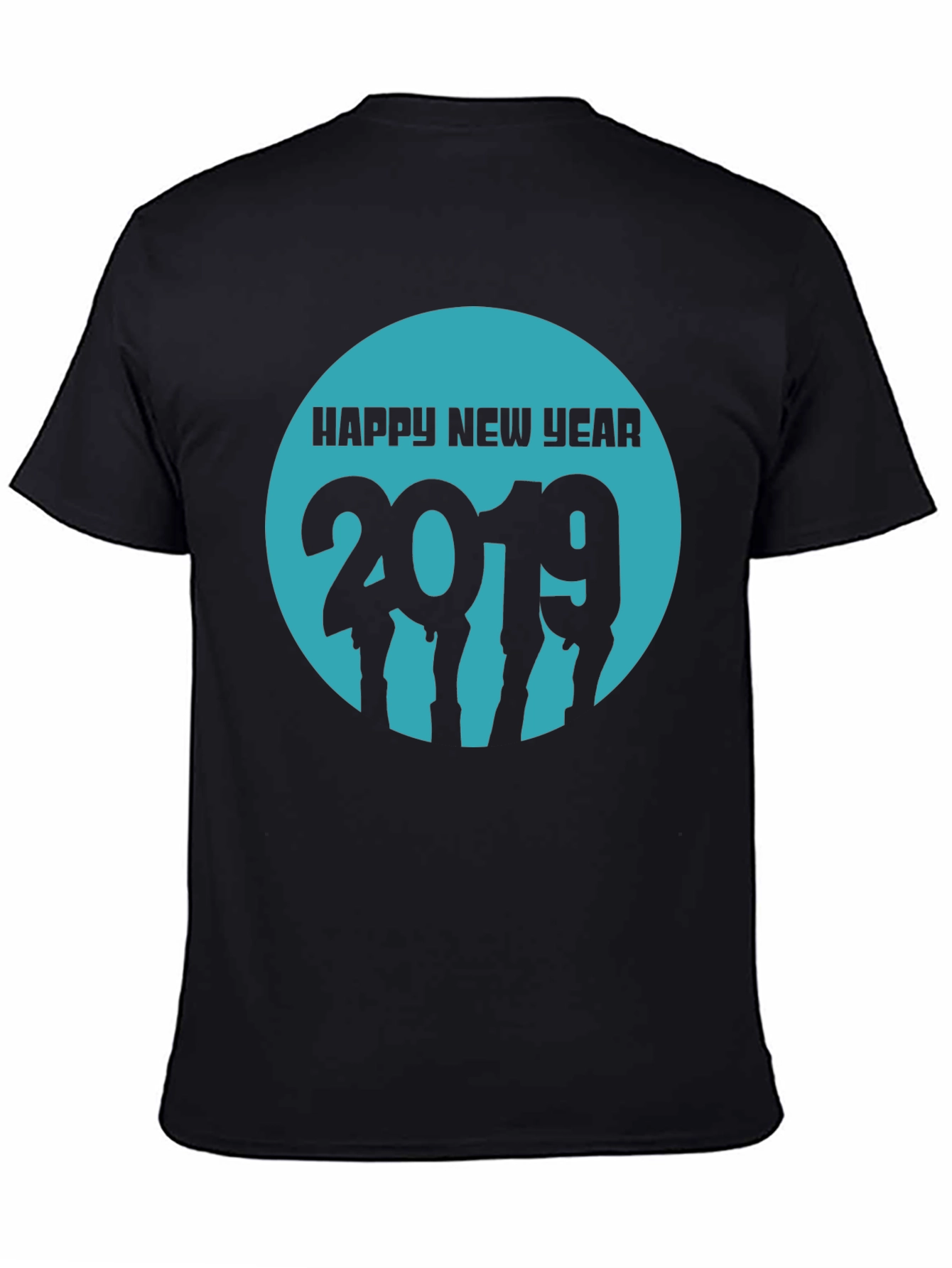 Happy New Year 2019 Black Graphic Tee
