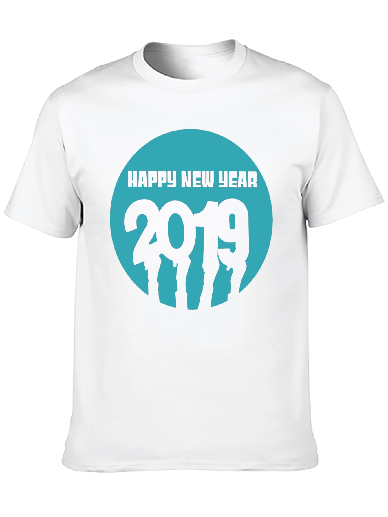 Happy New Year 2019 Black Graphic Tee