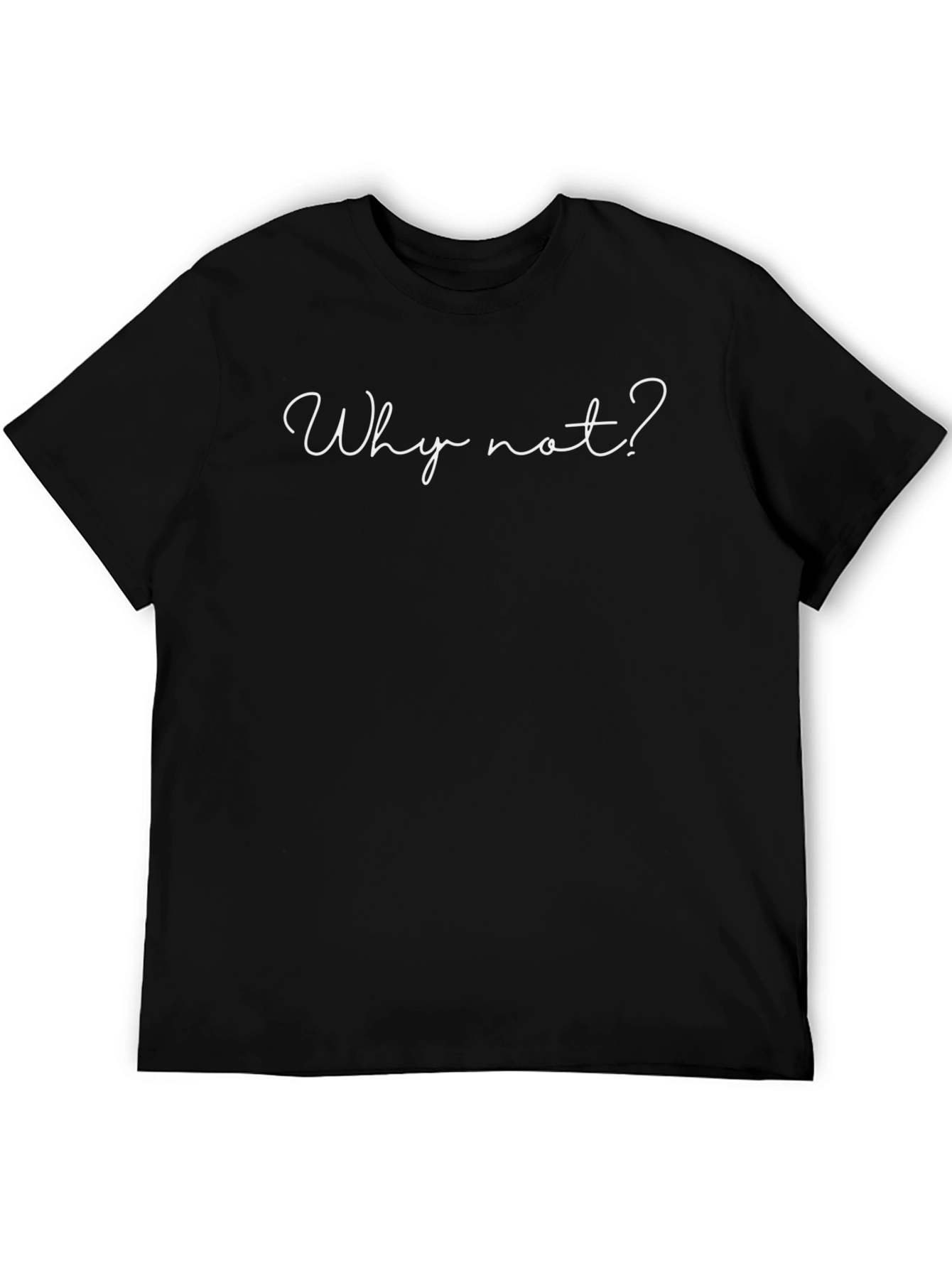 Why Not? Black Graphic Tee - Casual Fashion