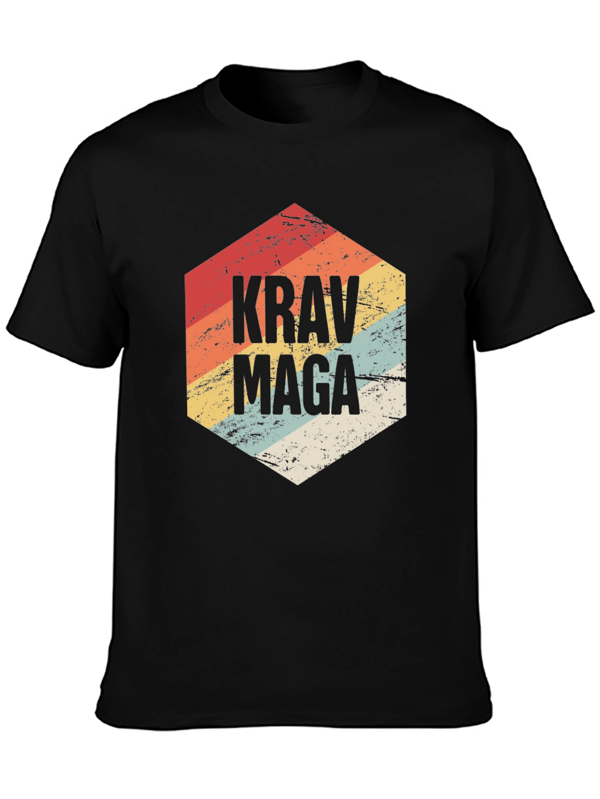 Krav Maga Retro Graphic Tee - Black Shirt