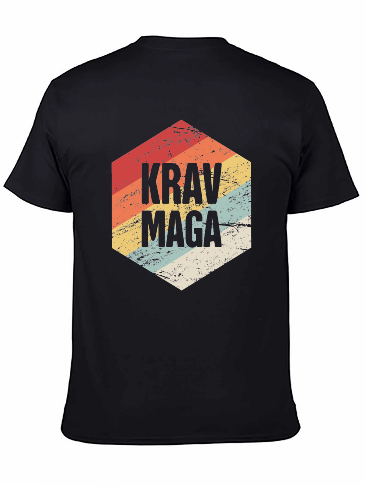 Krav Maga Retro Graphic Tee - Black Shirt