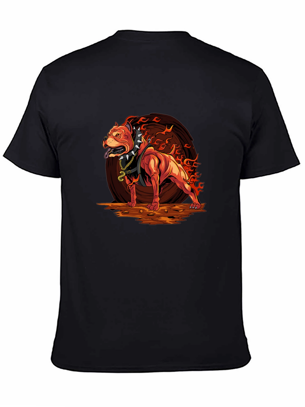 Fiery Pitbull Graphic Tee - Bold Streetwear