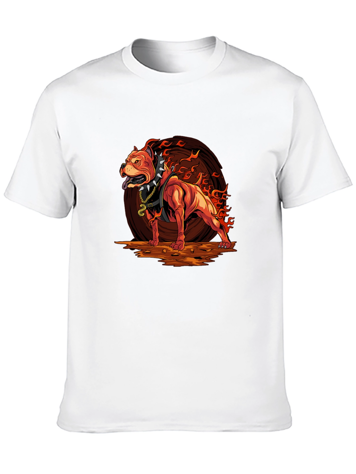 Fiery Pitbull Graphic Tee - Bold Streetwear