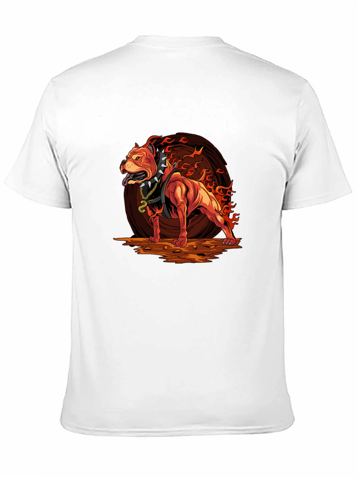 Fiery Pitbull Graphic Tee - Bold Streetwear
