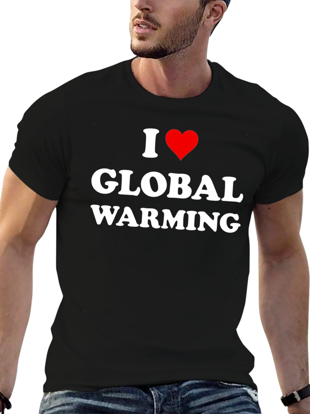 I Heart Global Warming Black T-Shirt