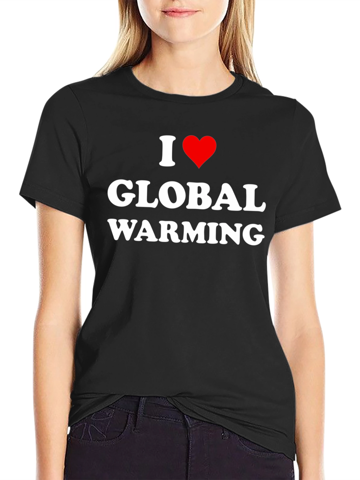I Heart Global Warming Black T-Shirt