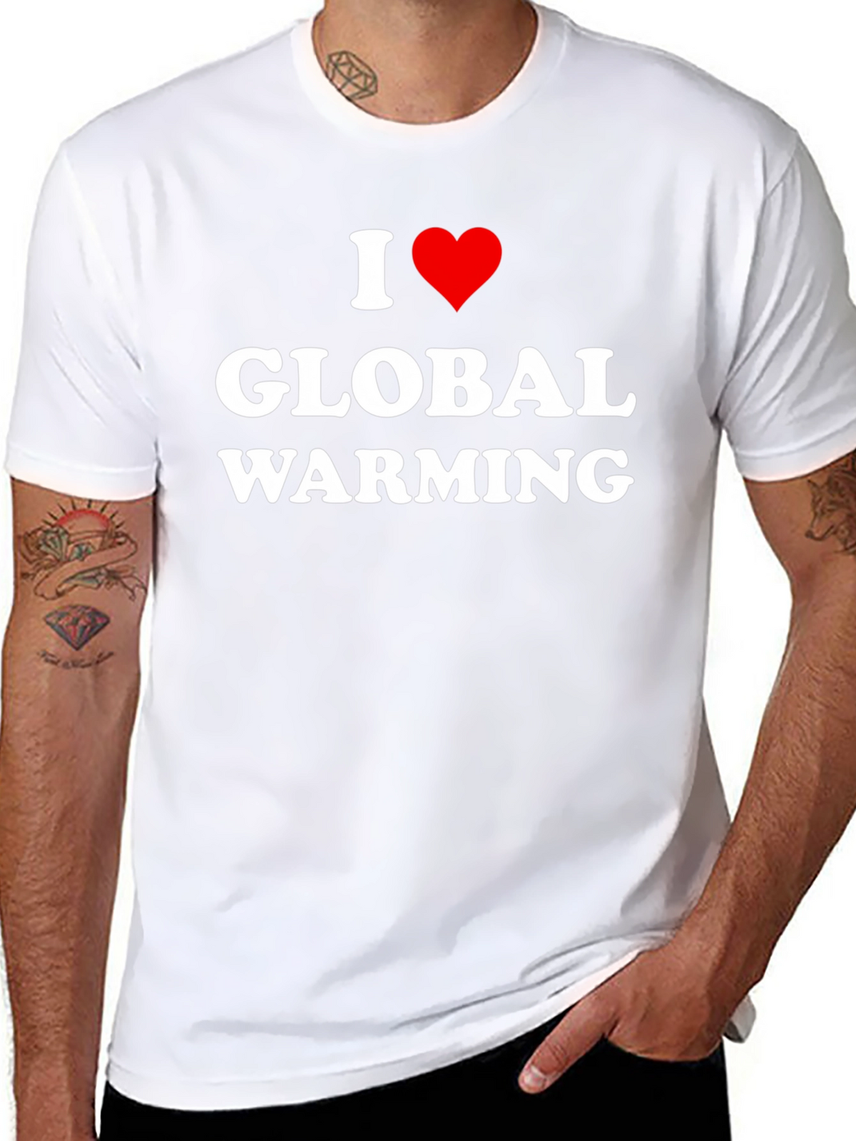 I Heart Global Warming Black T-Shirt