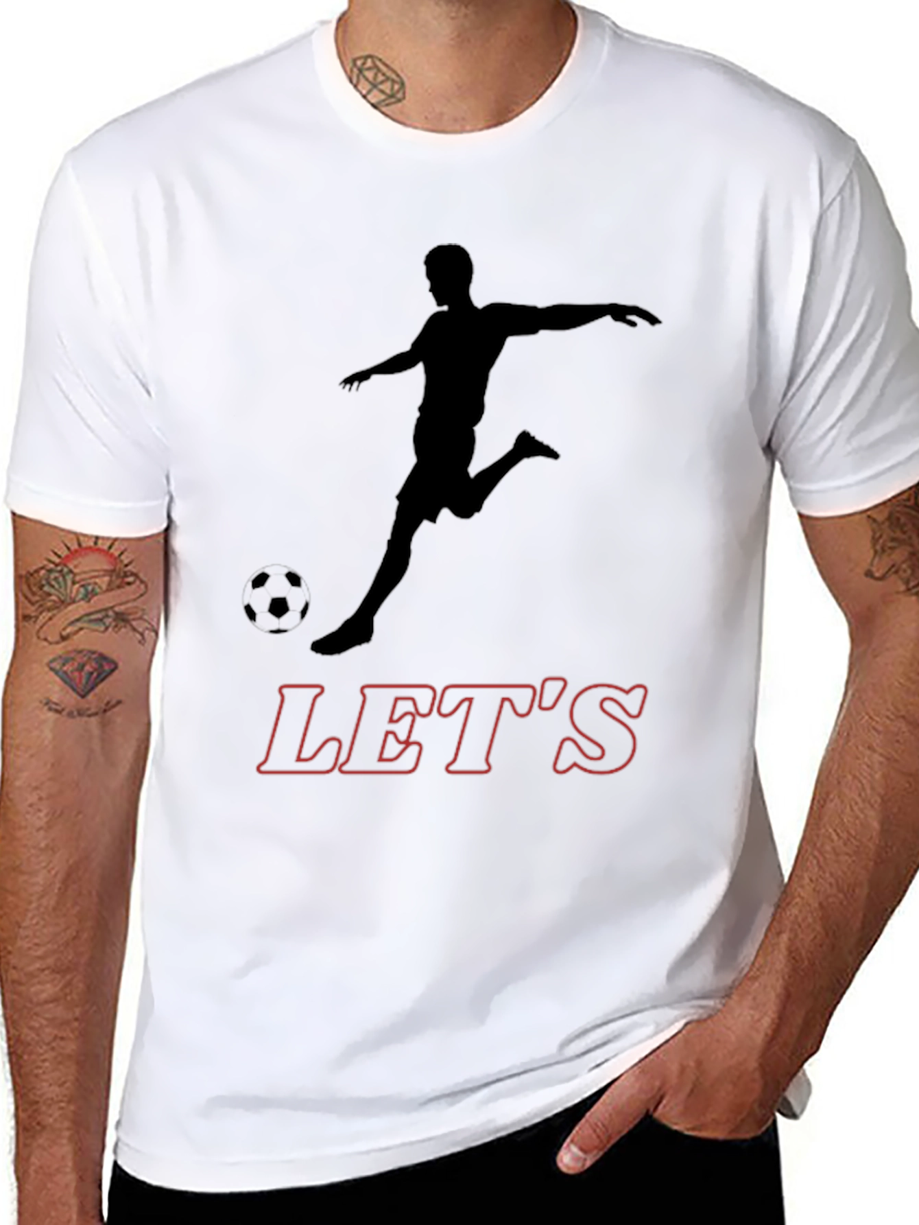 Soccer Player Graphic T-Shirt - Lets Play!