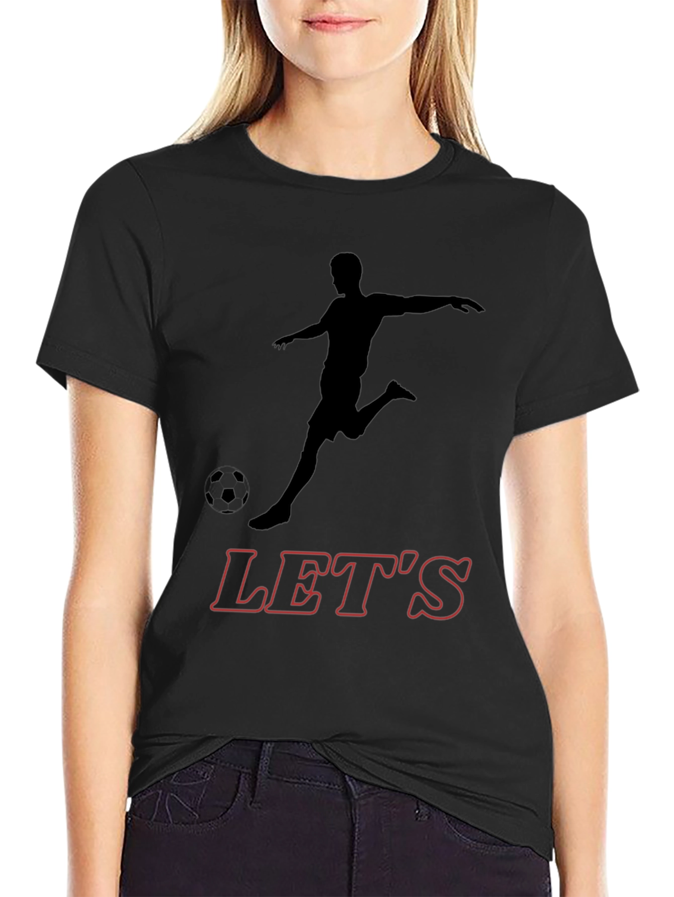 Soccer Player Graphic T-Shirt - Lets Play!
