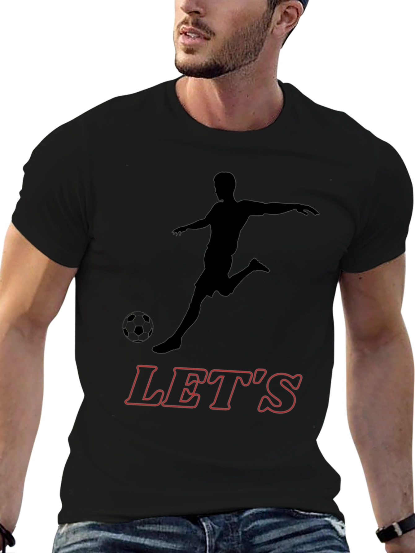 Soccer Player Graphic T-Shirt - Lets Play!