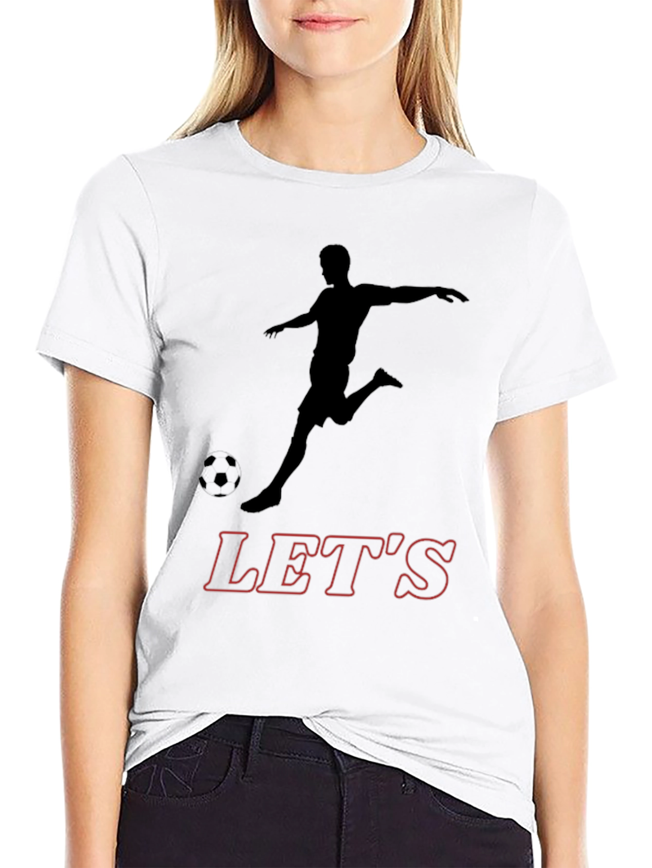 Soccer Player Graphic T-Shirt - Lets Play!
