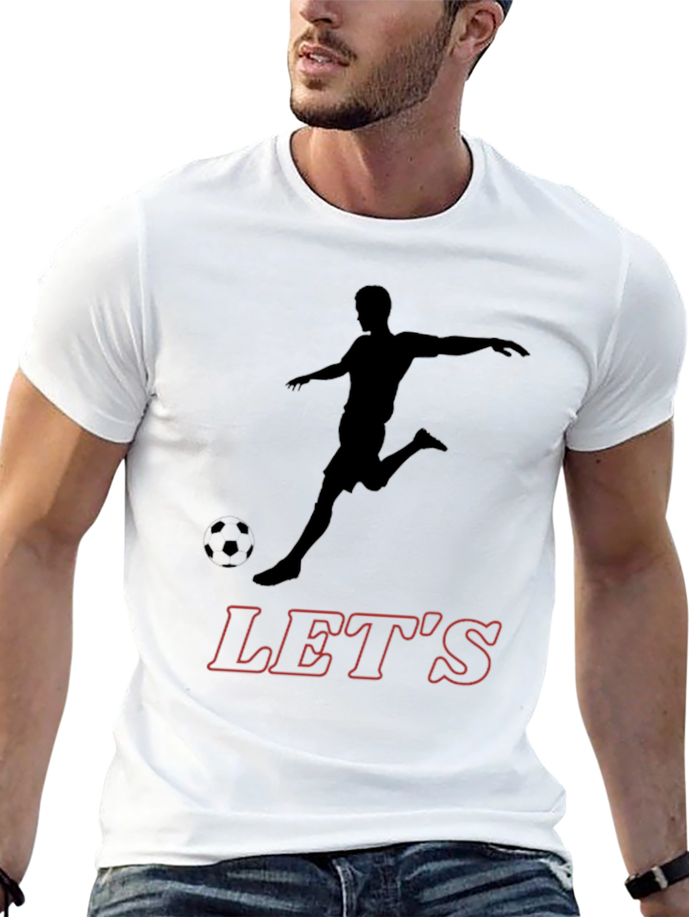 Soccer Player Graphic T-Shirt - Lets Play!