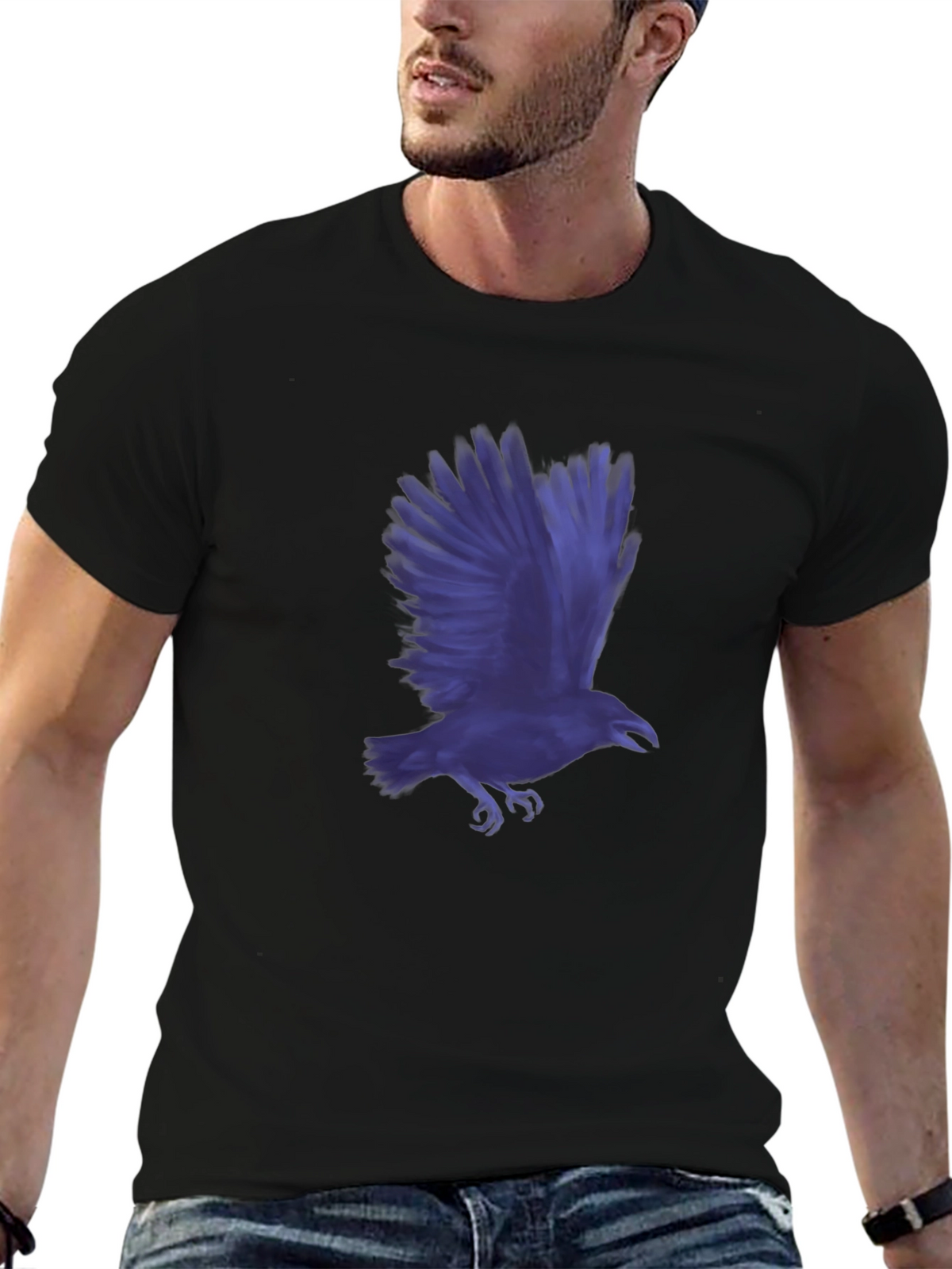 Raven Graphic Black T-Shirt