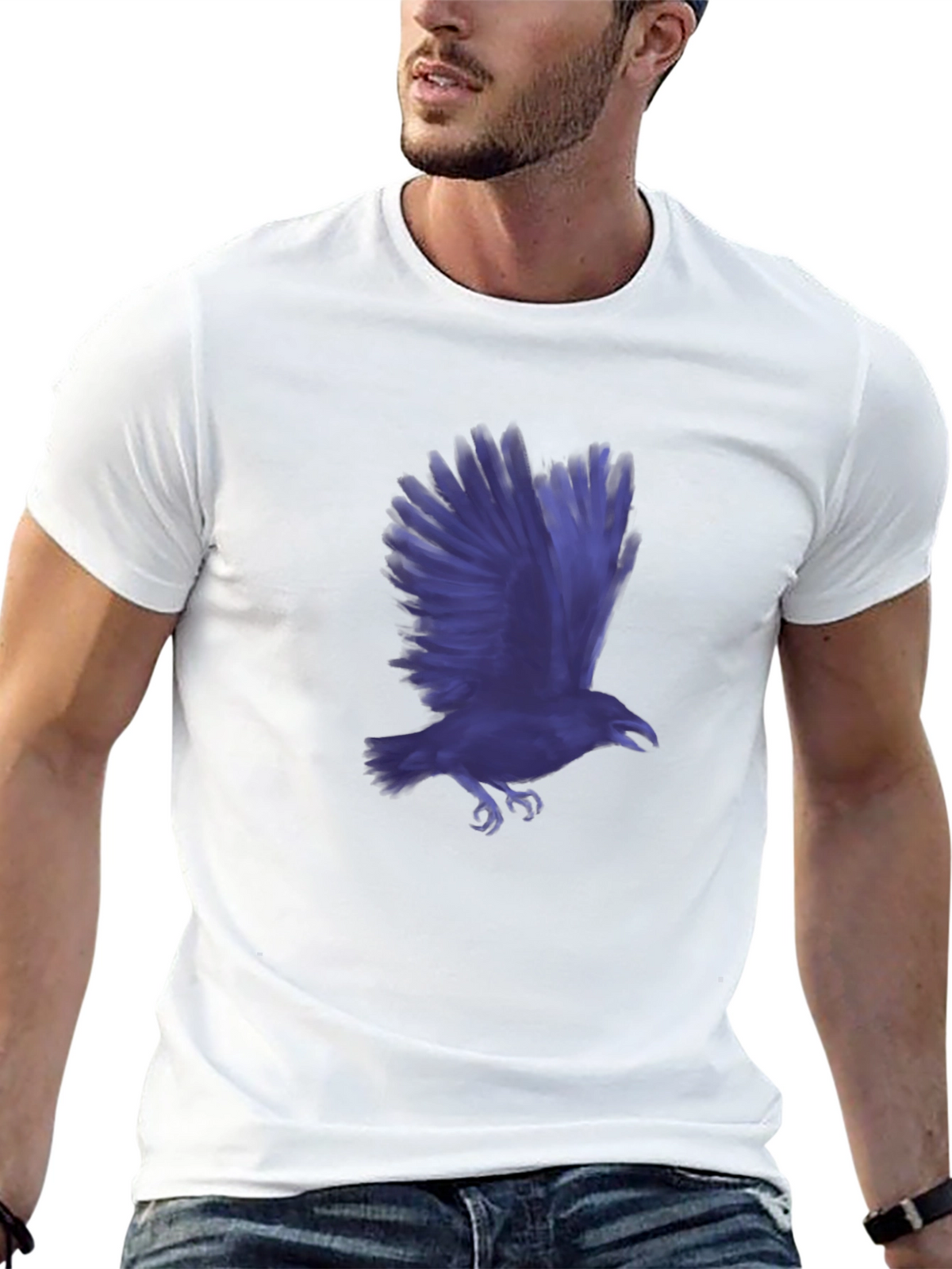 Raven Graphic Black T-Shirt