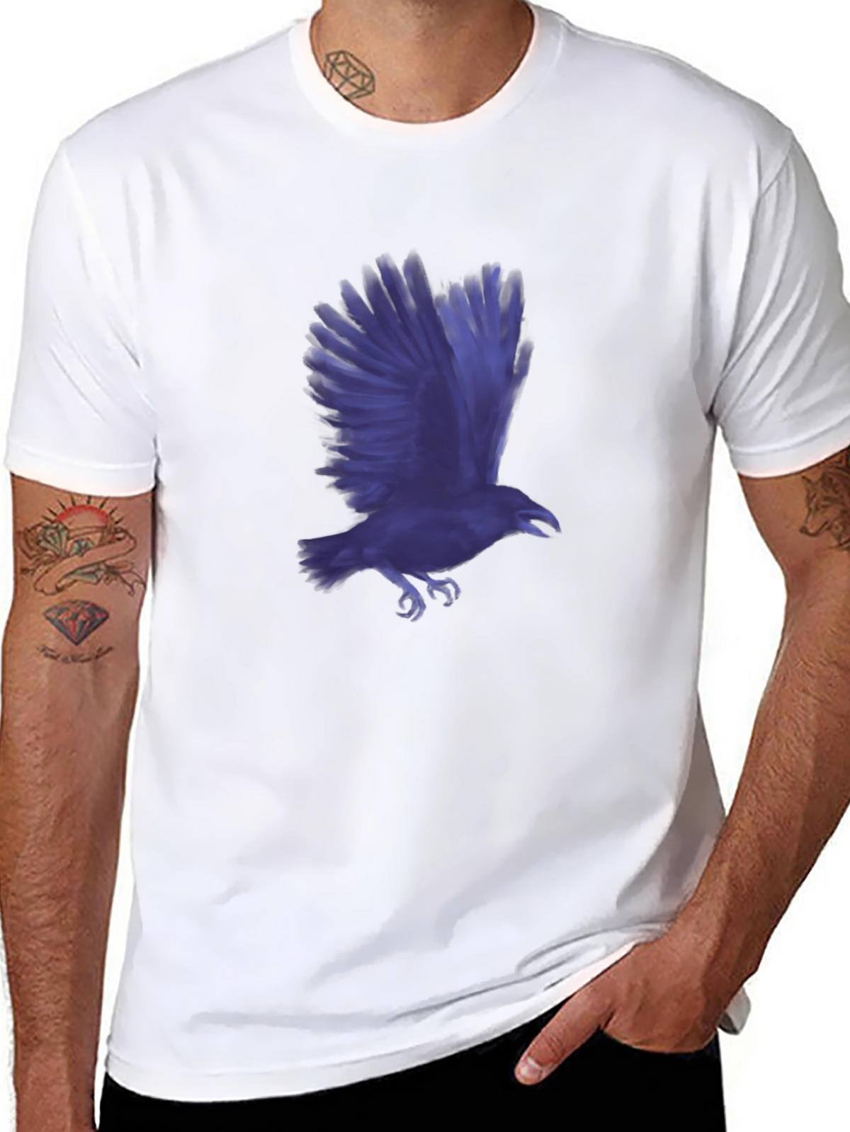 Raven Graphic Black T-Shirt