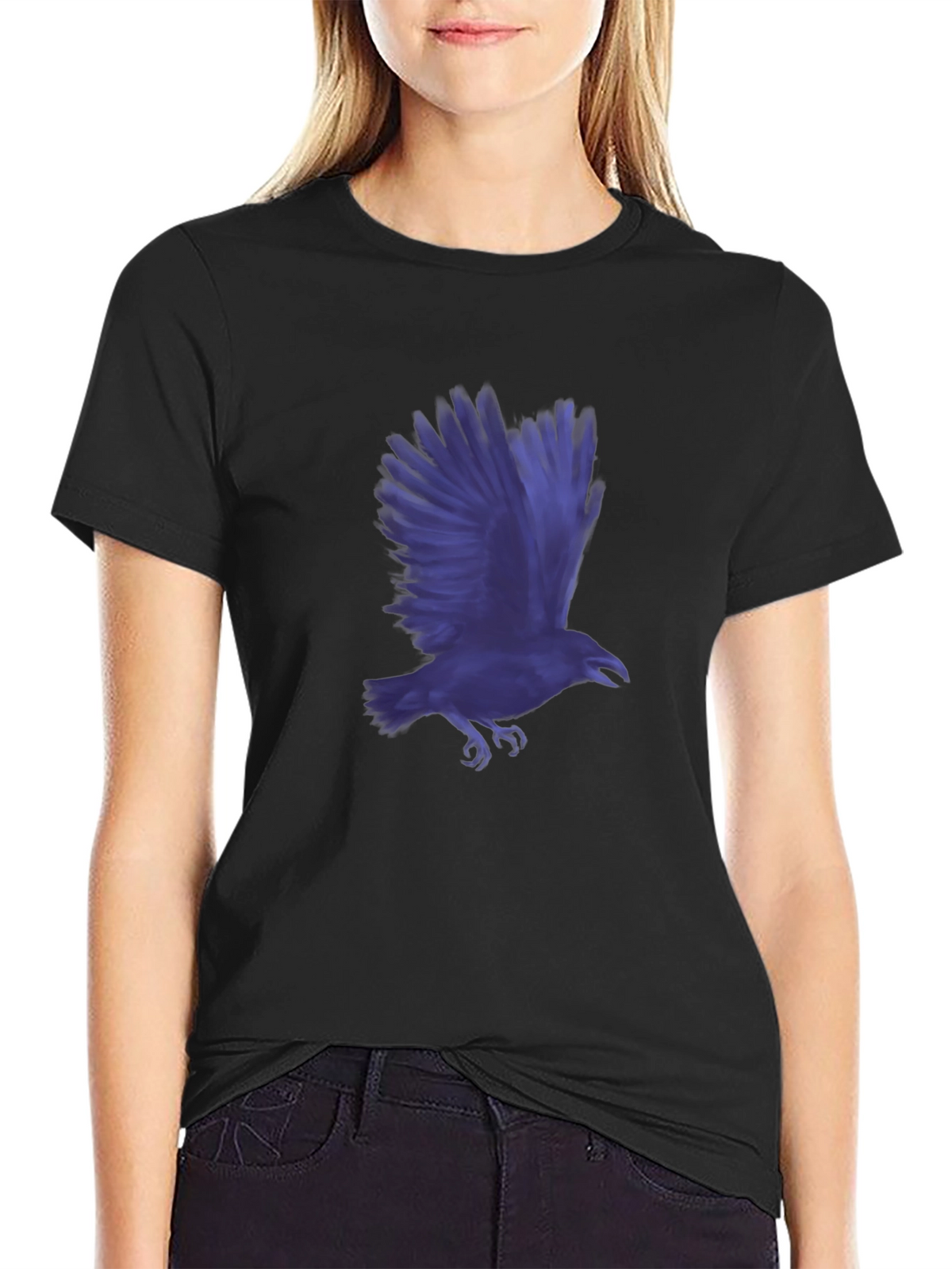 Raven Graphic Black T-Shirt