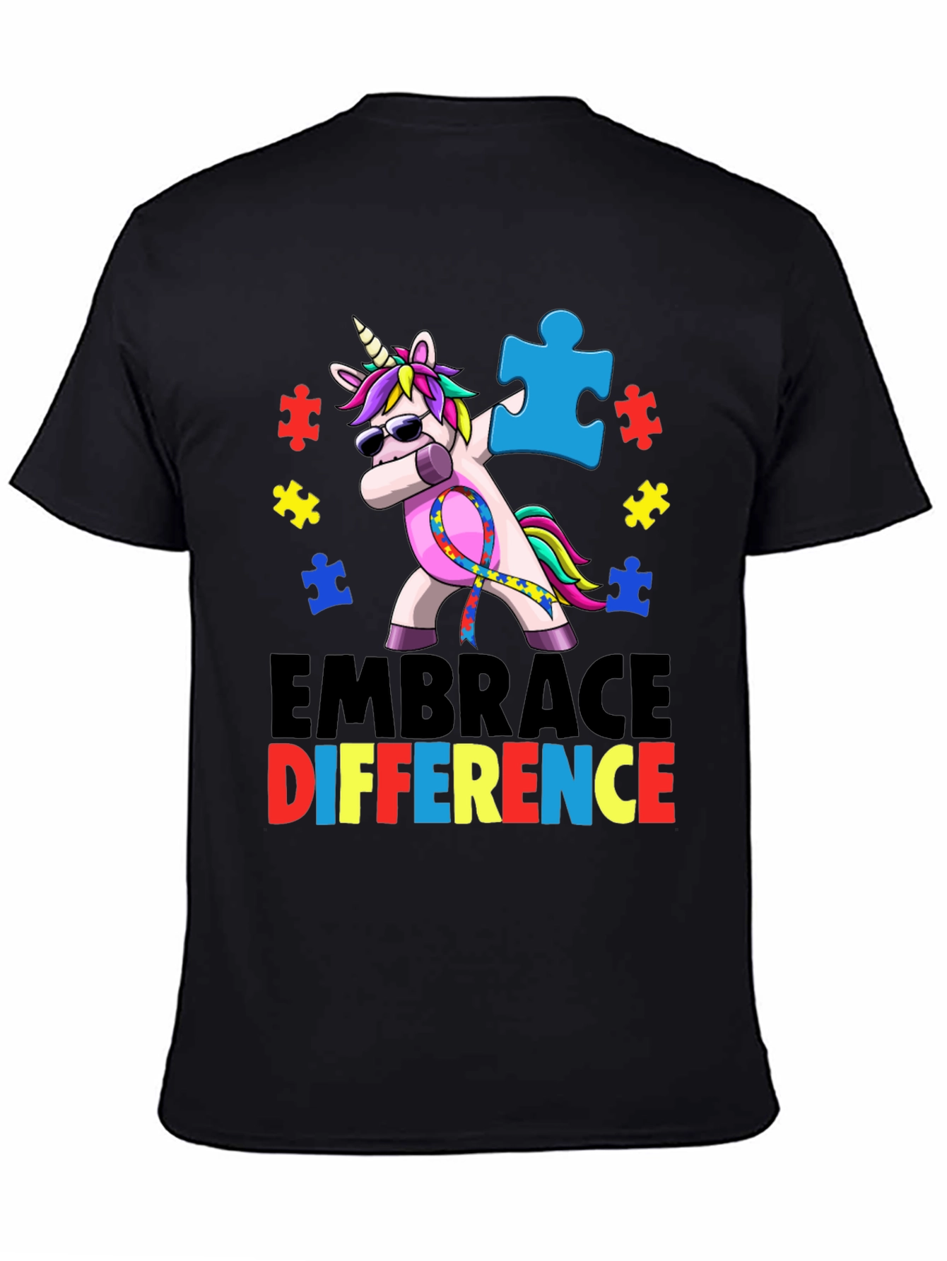 Embrace Difference Autism Awareness Unicorn T-Shirt