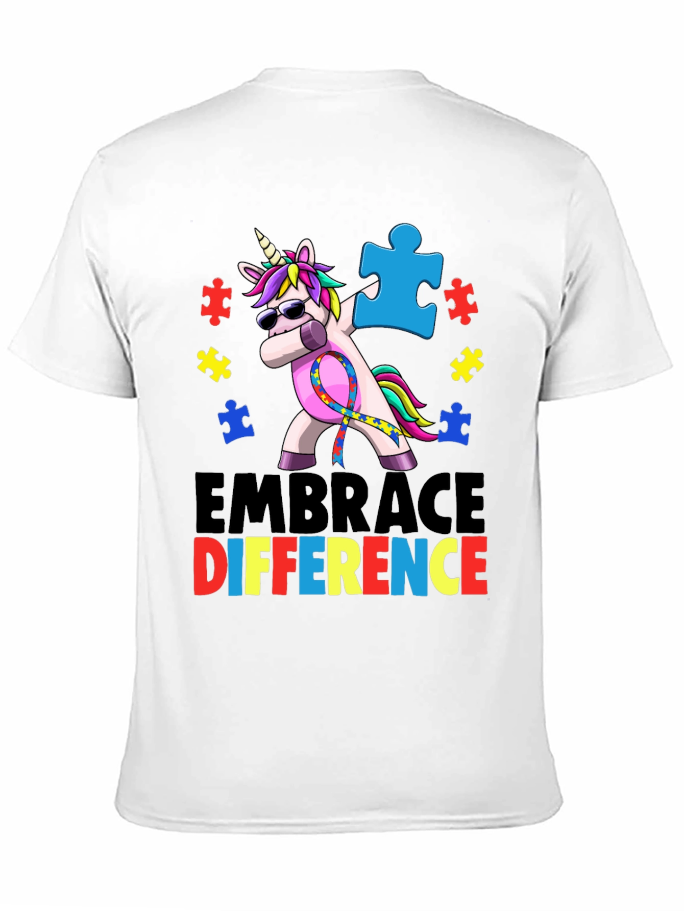 Embrace Difference Autism Awareness Unicorn T-Shirt