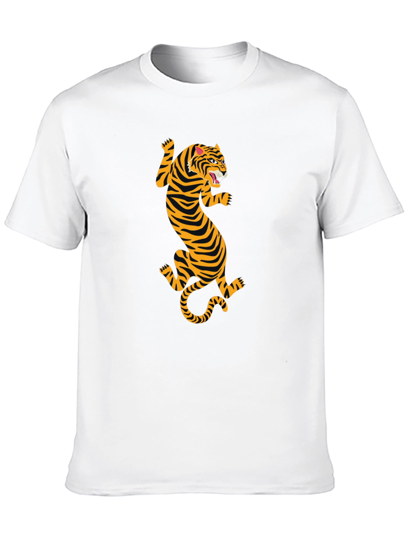 Black T-Shirt with Tiger Print