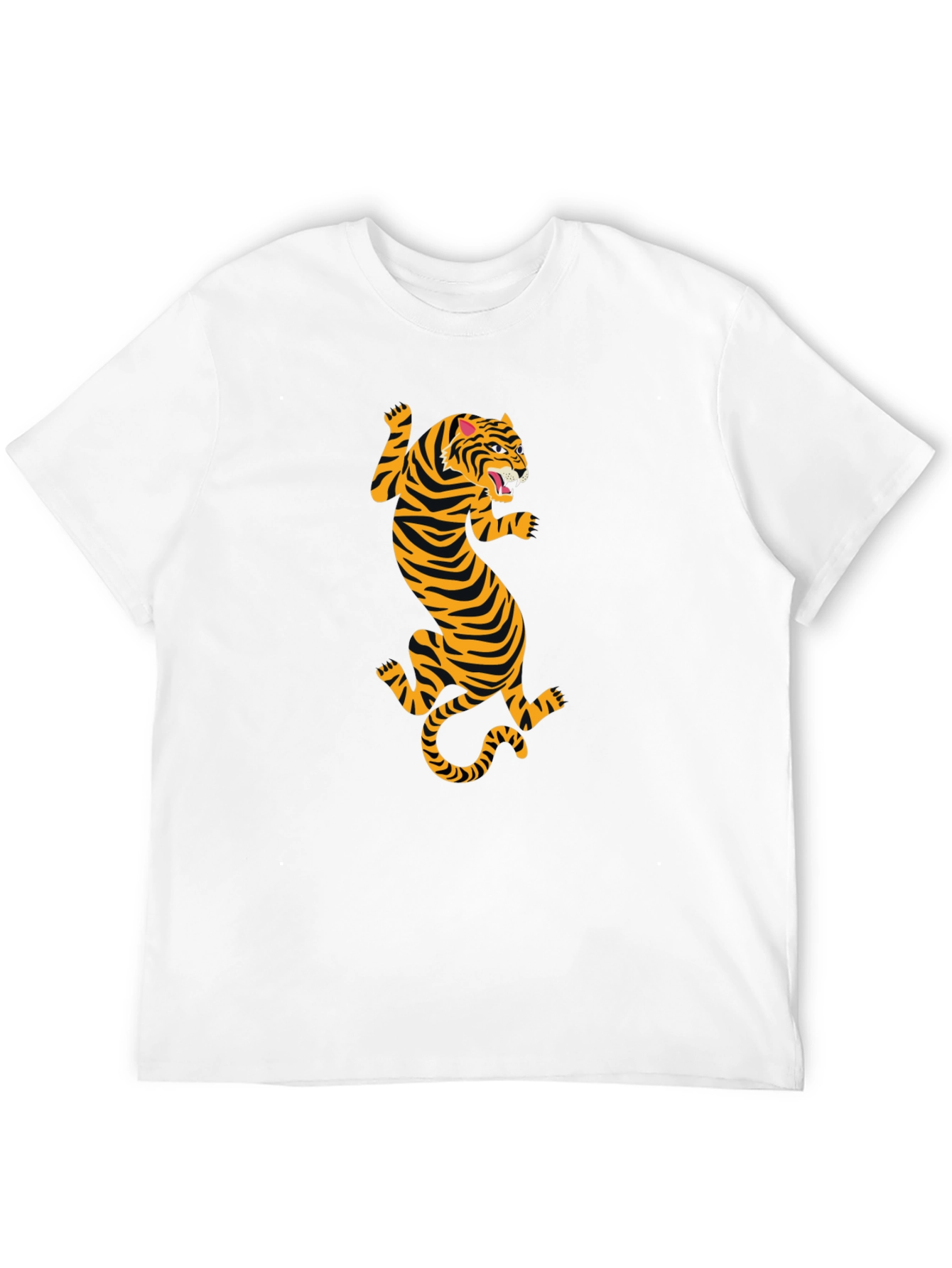 Black T-Shirt with Tiger Print