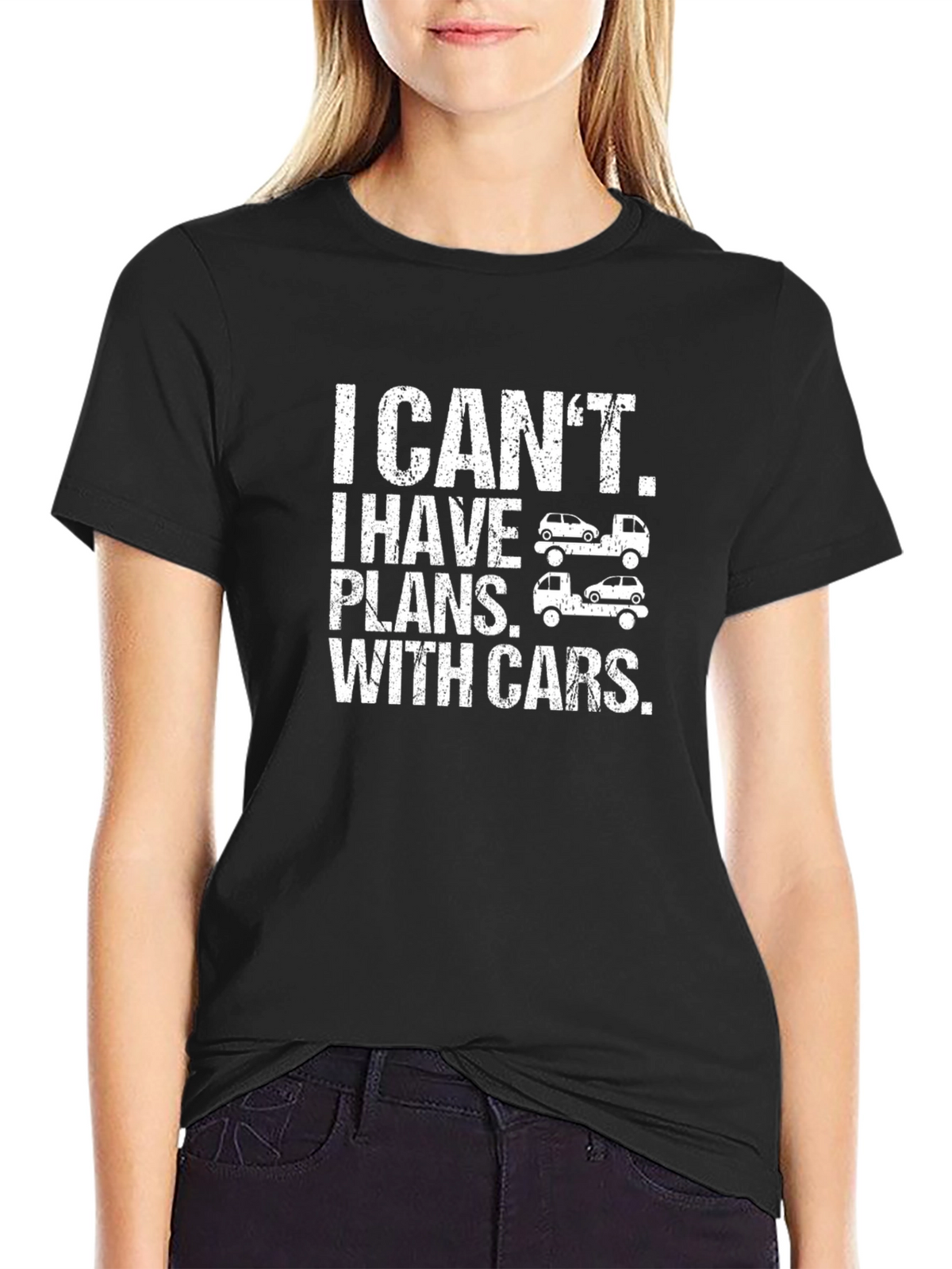 Car Plans Graphic T-Shirt - Black Cotton Tee