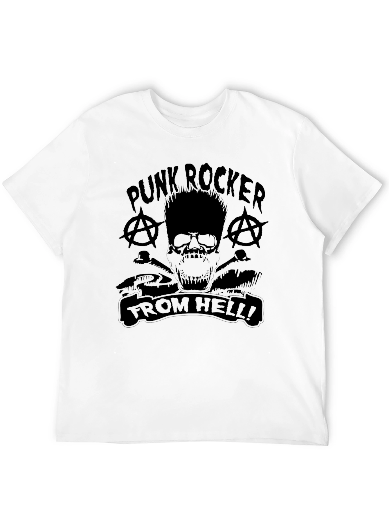 Punk Rocker From Hell Black Graphic Tee
