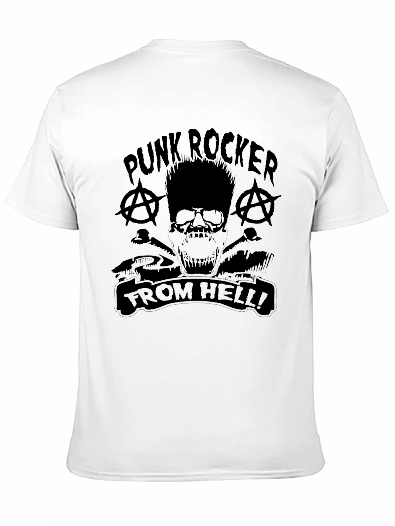 Punk Rocker From Hell Black Graphic Tee