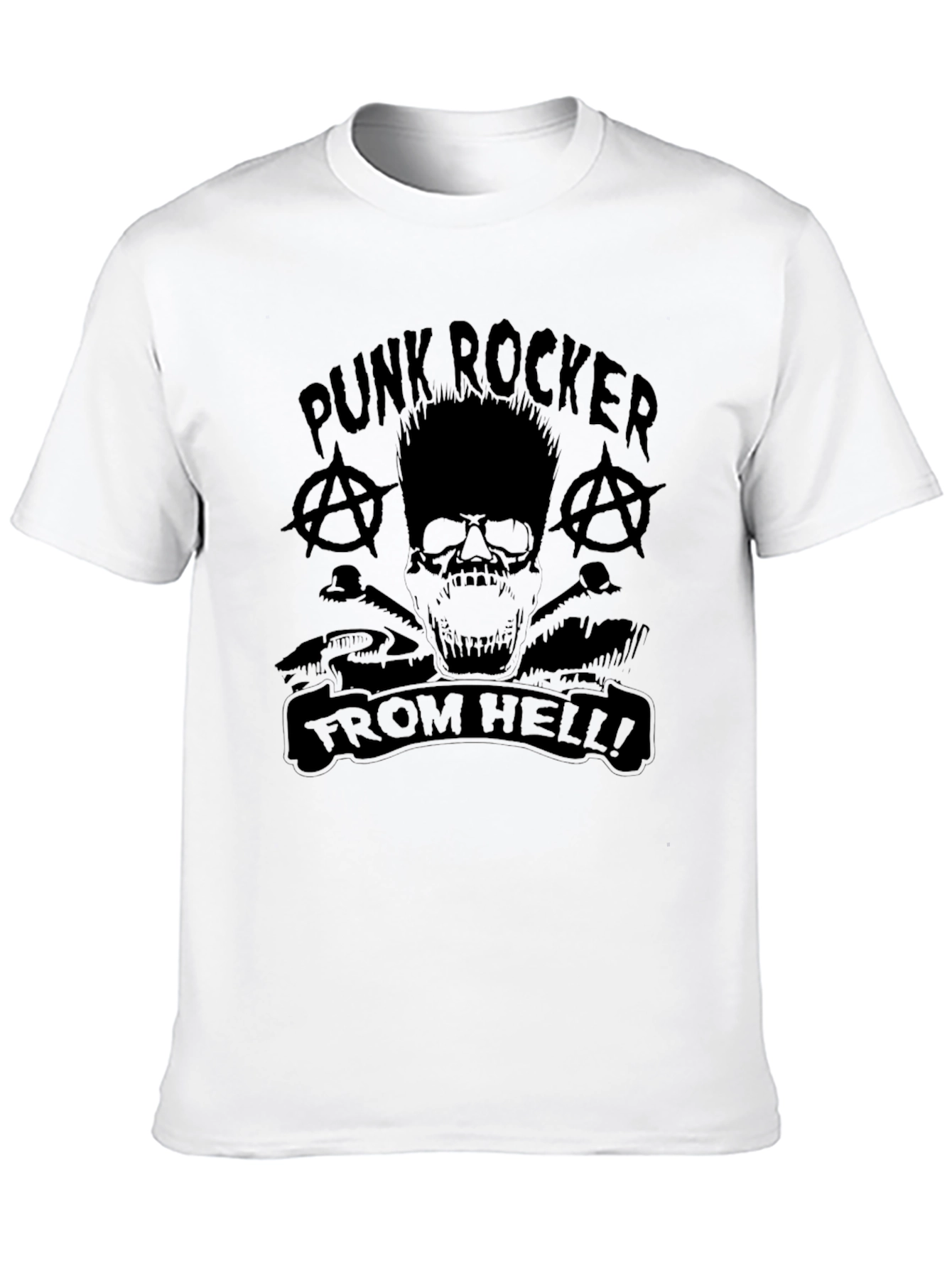 Punk Rocker From Hell Black Graphic Tee