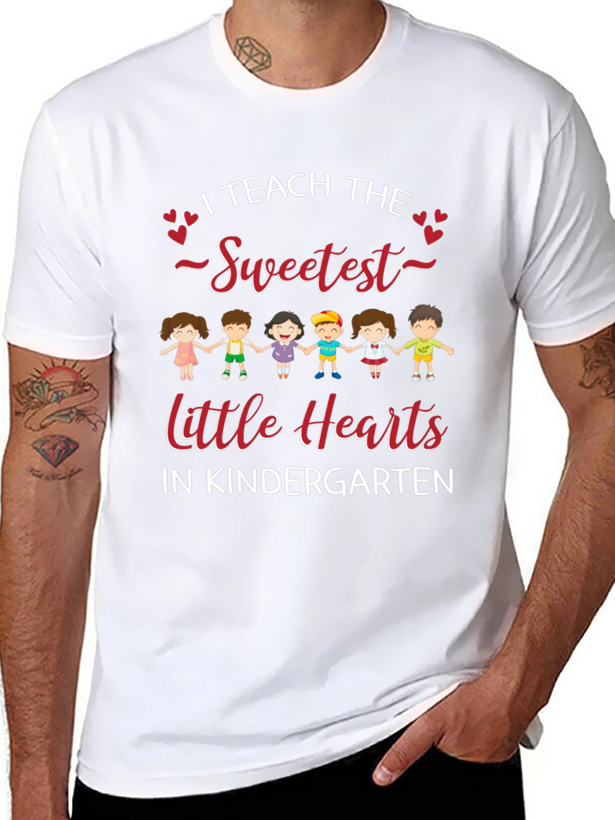 I Teach the Sweetest Little Hearts Kindergarten T-Shirt