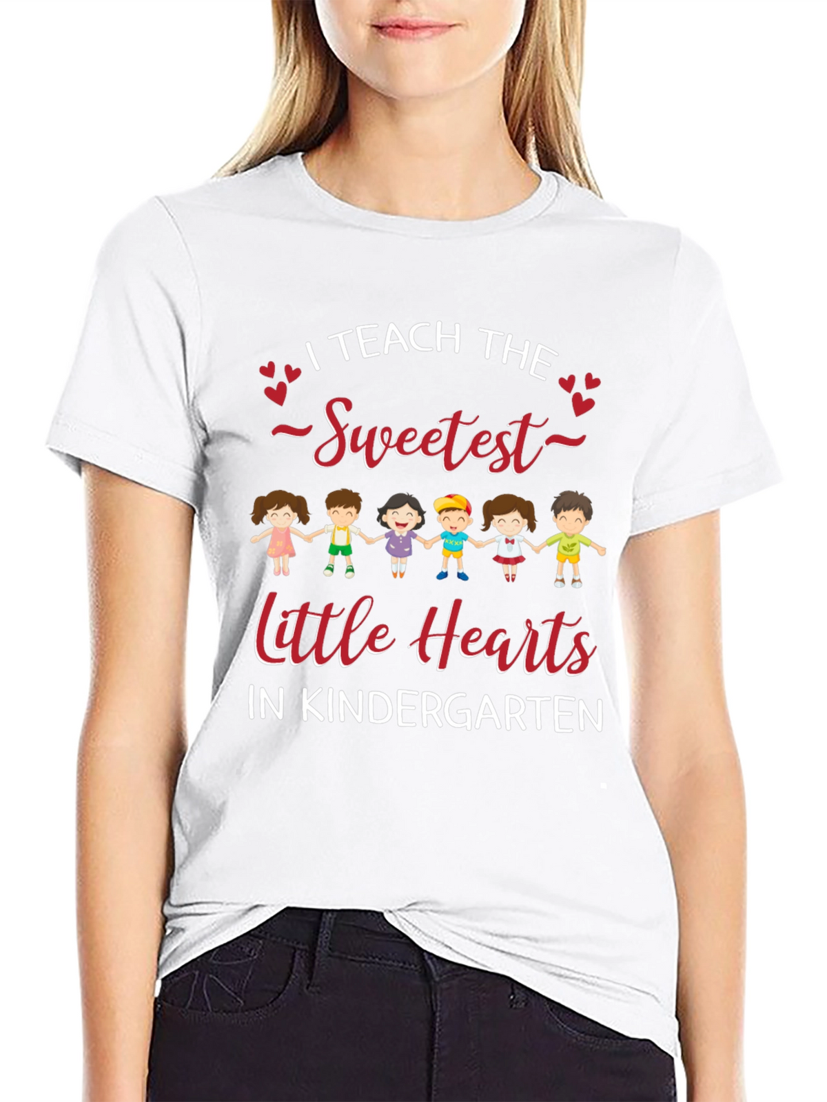 I Teach the Sweetest Little Hearts Kindergarten T-Shirt