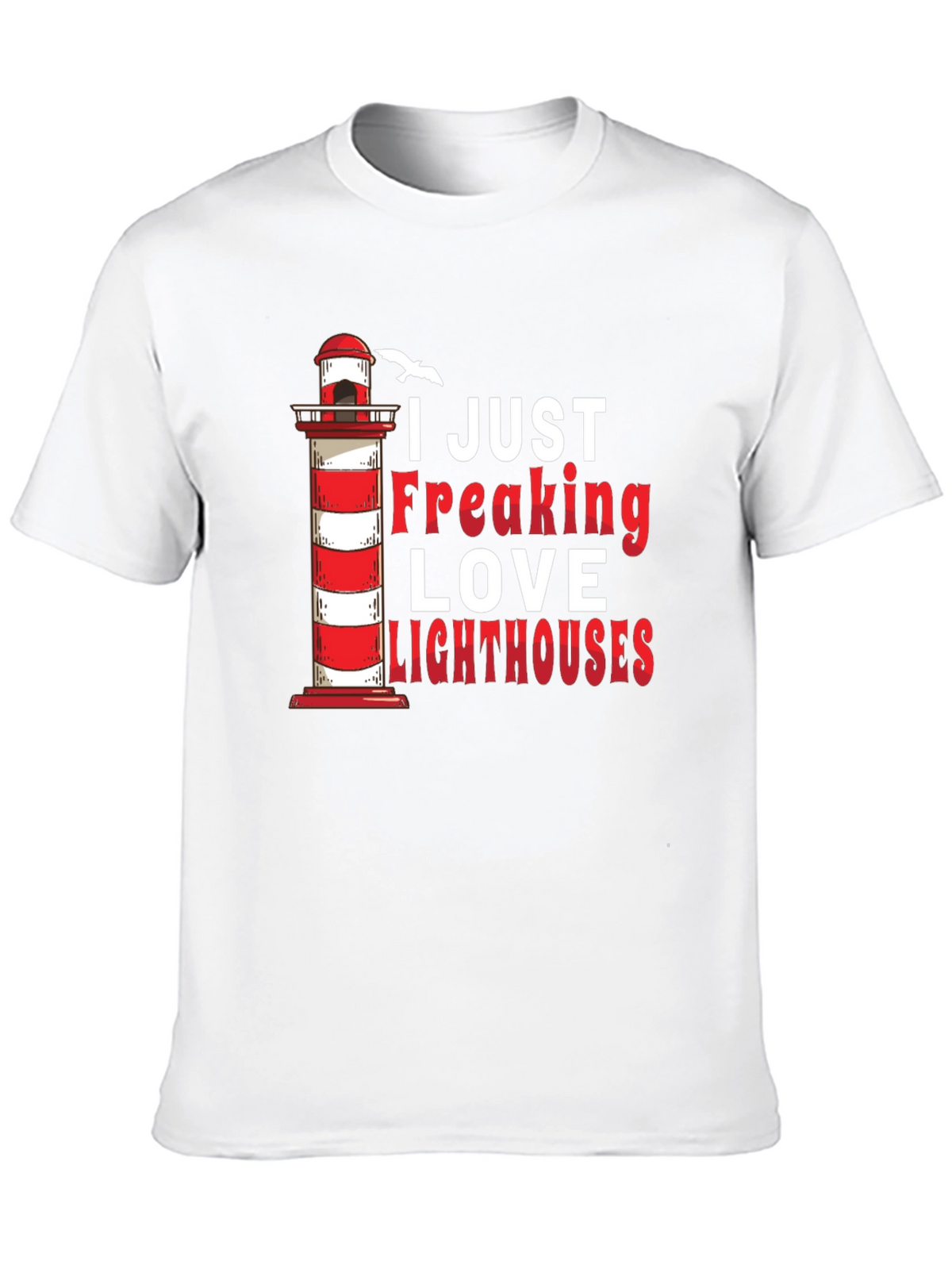 I Love Lighthouses Black T-Shirt