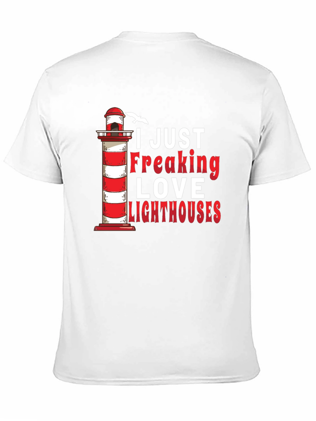I Love Lighthouses Black T-Shirt