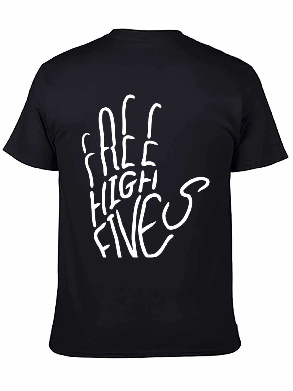 Free High Fives Black Tee - Casual Comfort