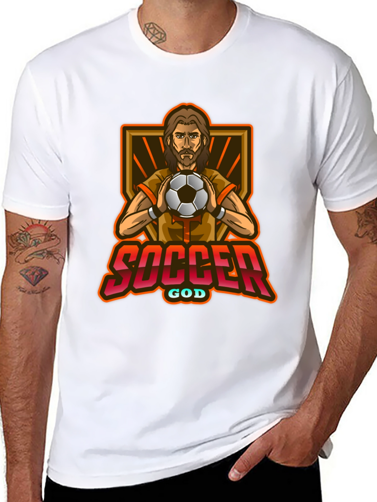 Soccer God Graphic T-Shirt - Stylish & Unique Design
