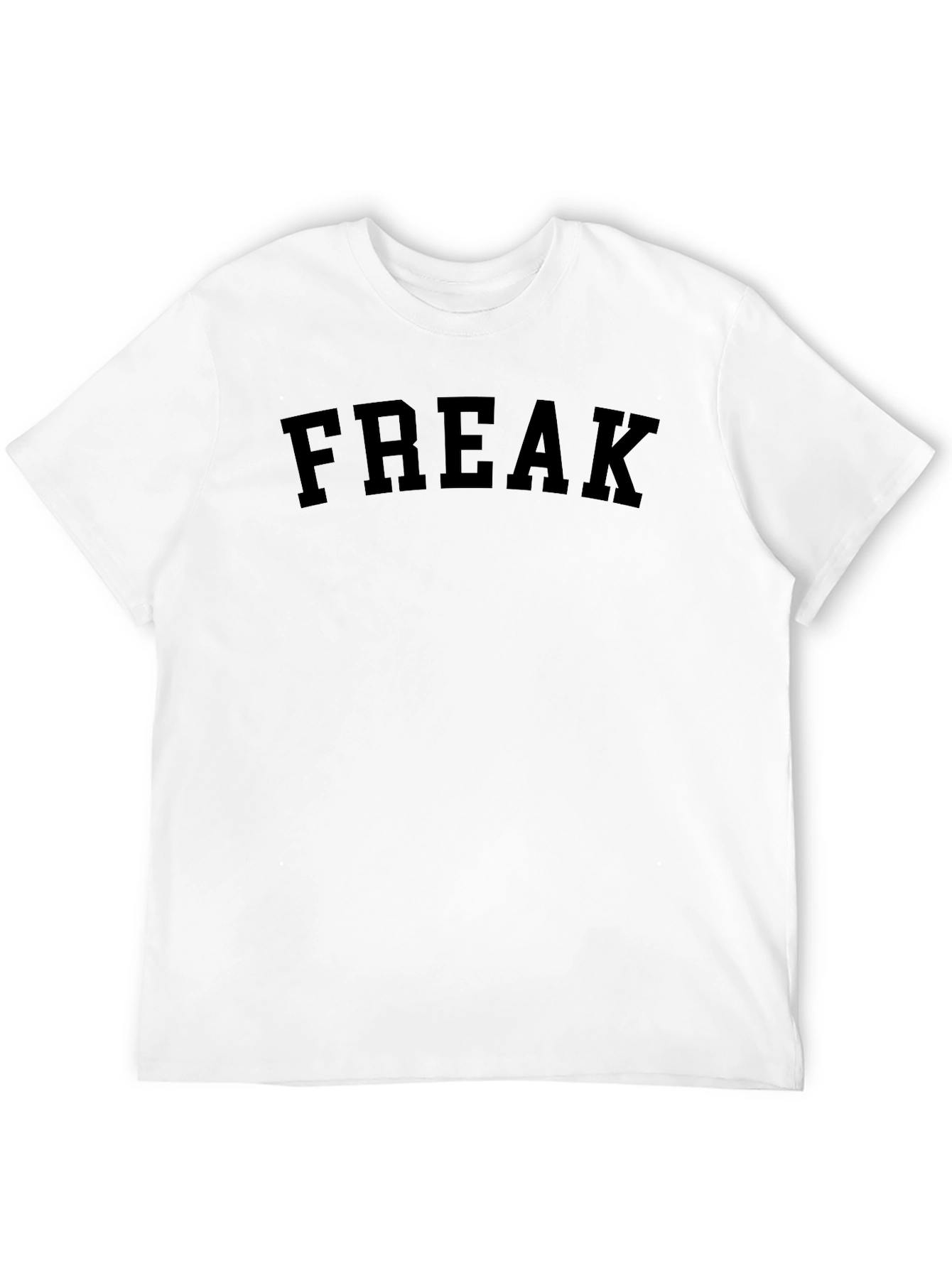 Freak Graphic Print Black Crew Neck T-Shirt