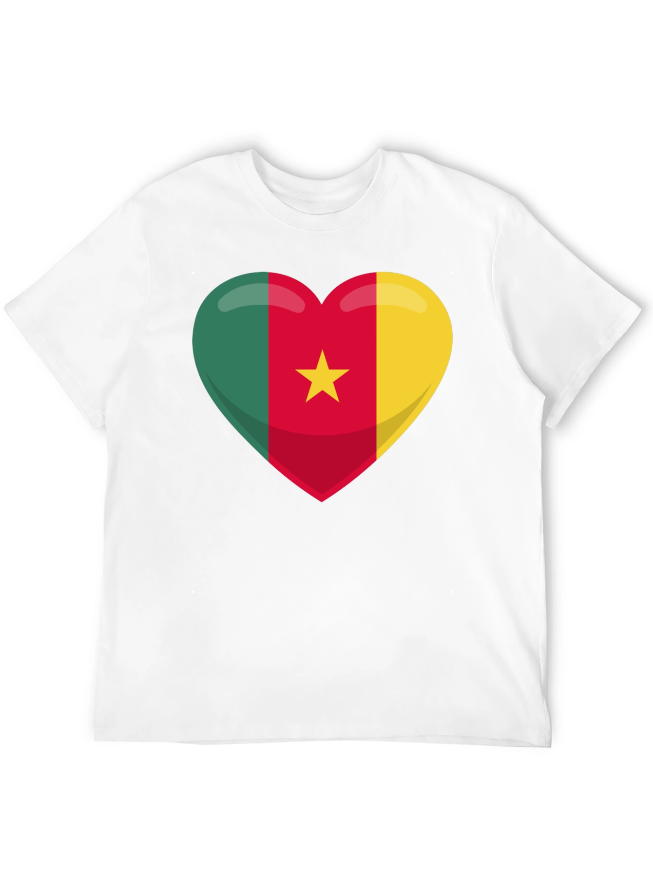 Cameroon Flag Heart T-Shirt