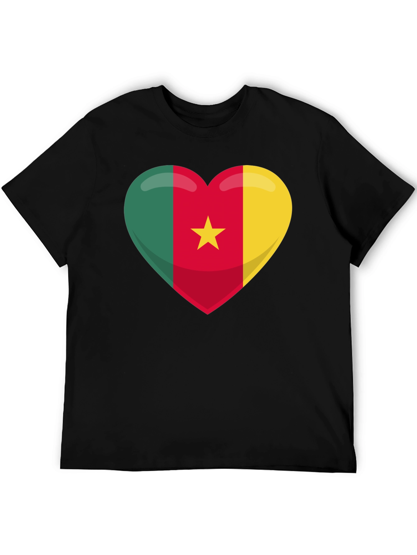 Cameroon Flag Heart T-Shirt