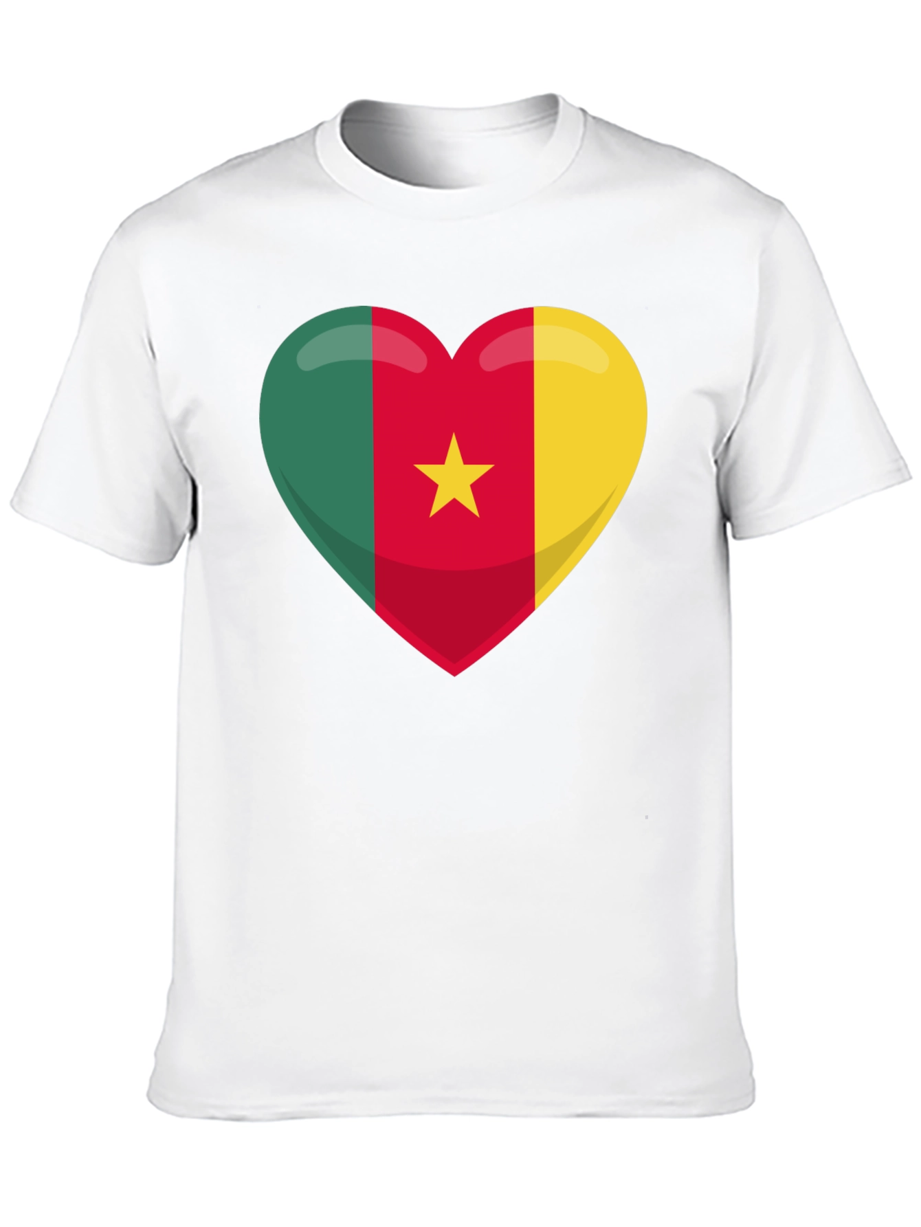 Cameroon Flag Heart T-Shirt