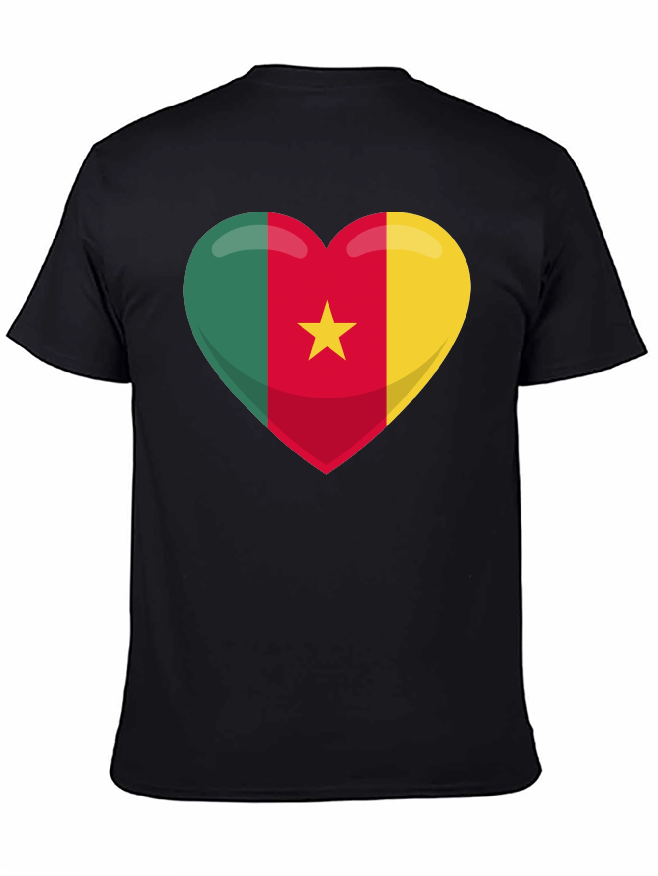 Cameroon Flag Heart T-Shirt