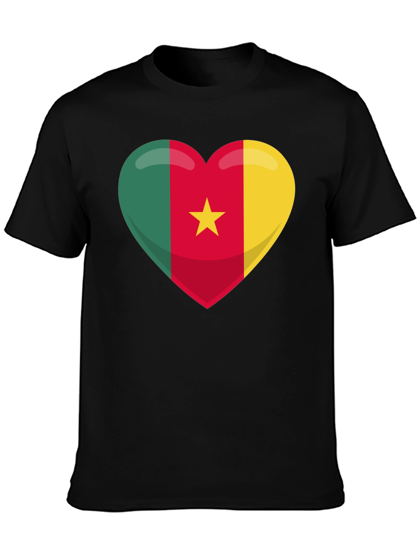 Cameroon Flag Heart T-Shirt