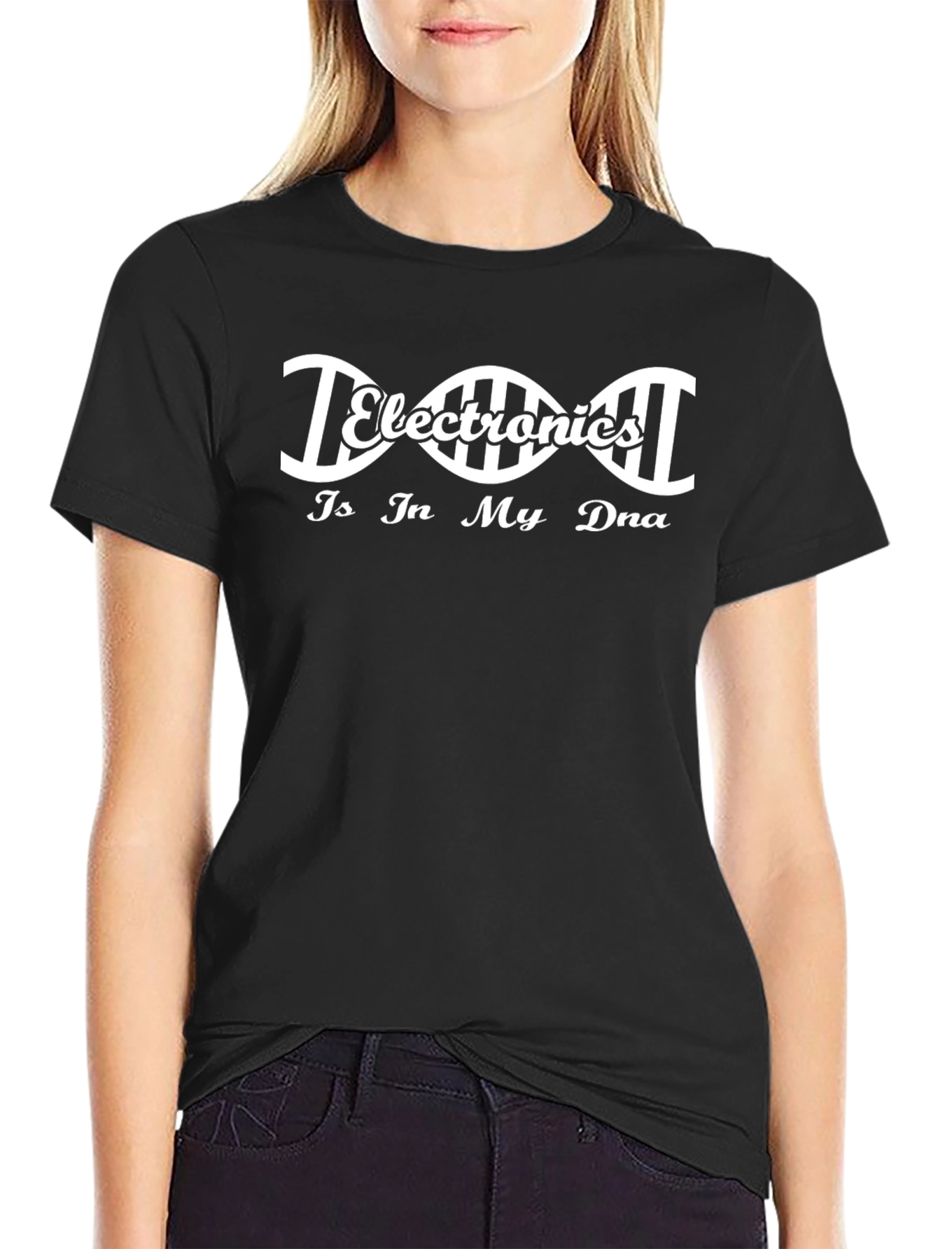 Electronics is In My DNA Black T-Shirt