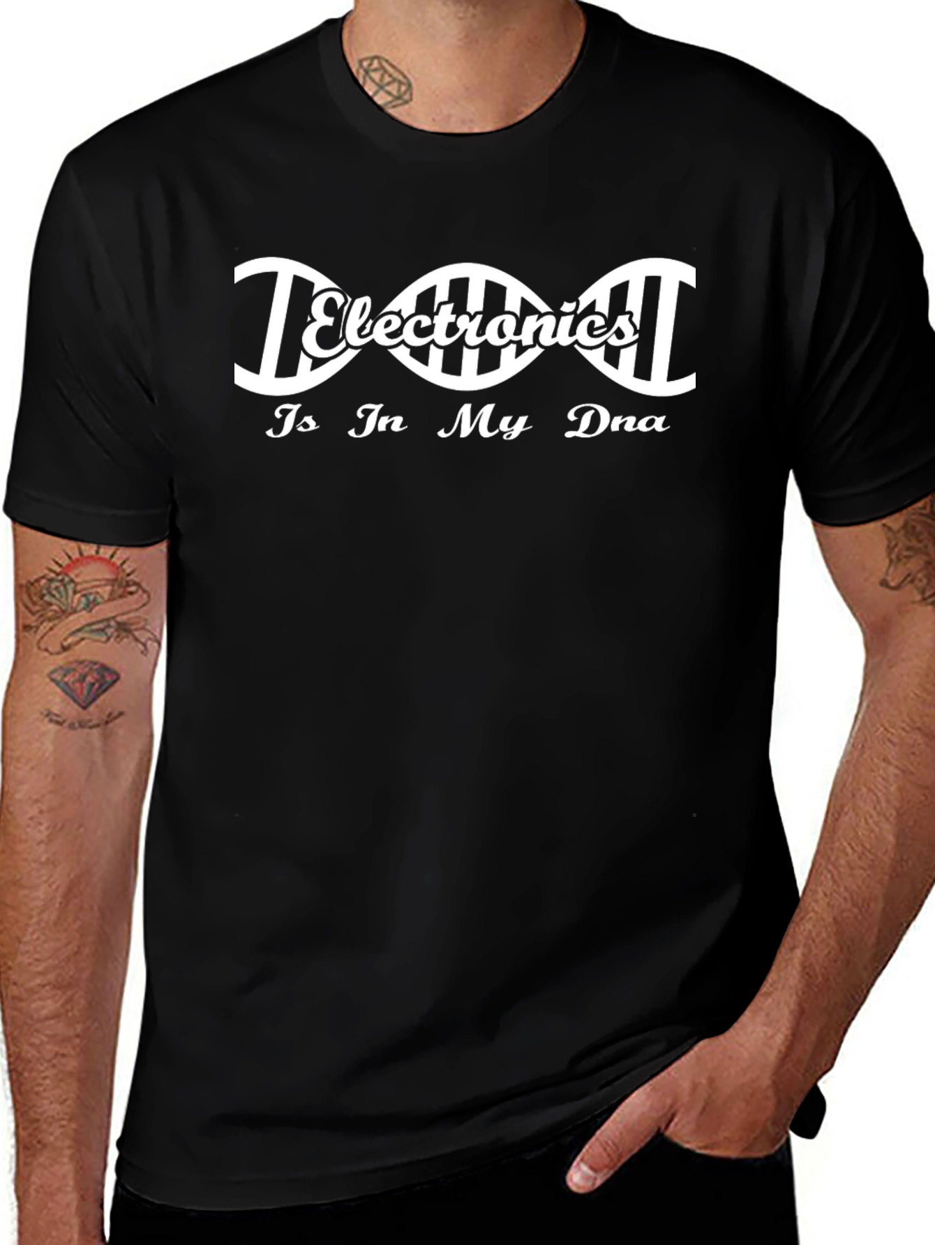 Electronics is In My DNA Black T-Shirt