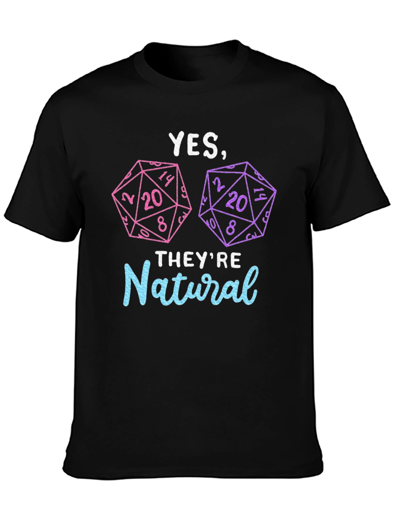 Natural 20 Dice T-Shirt | Dungeons and Dragons