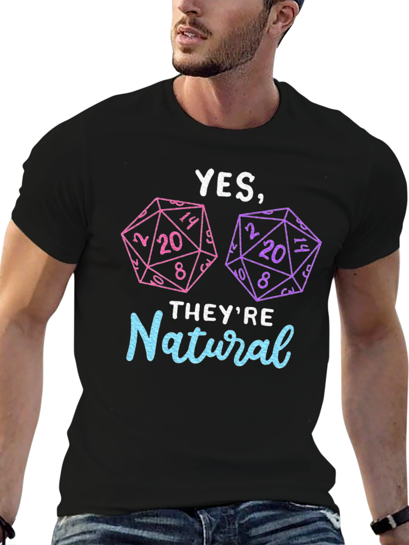 Natural 20 Dice T-Shirt | Dungeons and Dragons