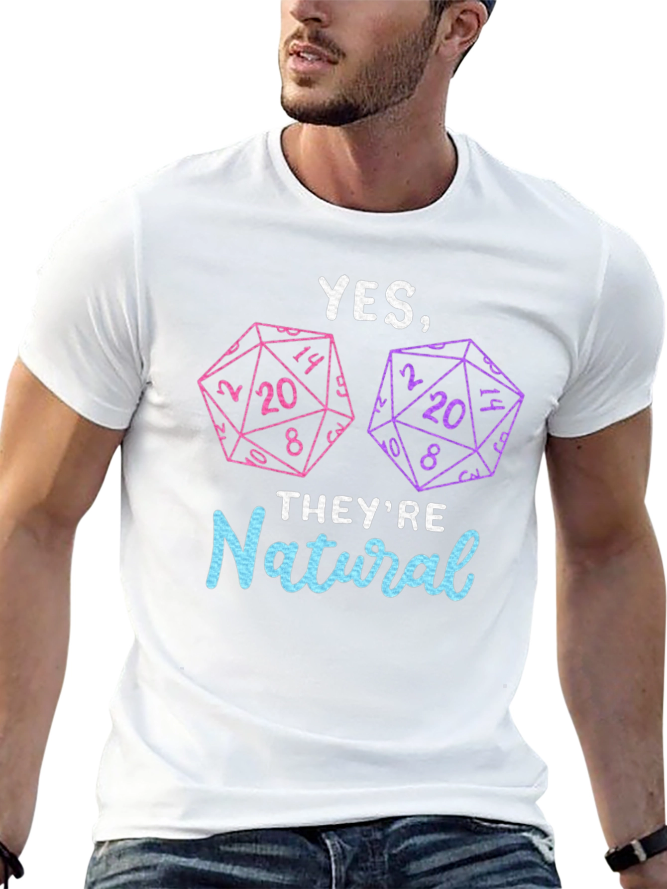 Natural 20 Dice T-Shirt | Dungeons and Dragons
