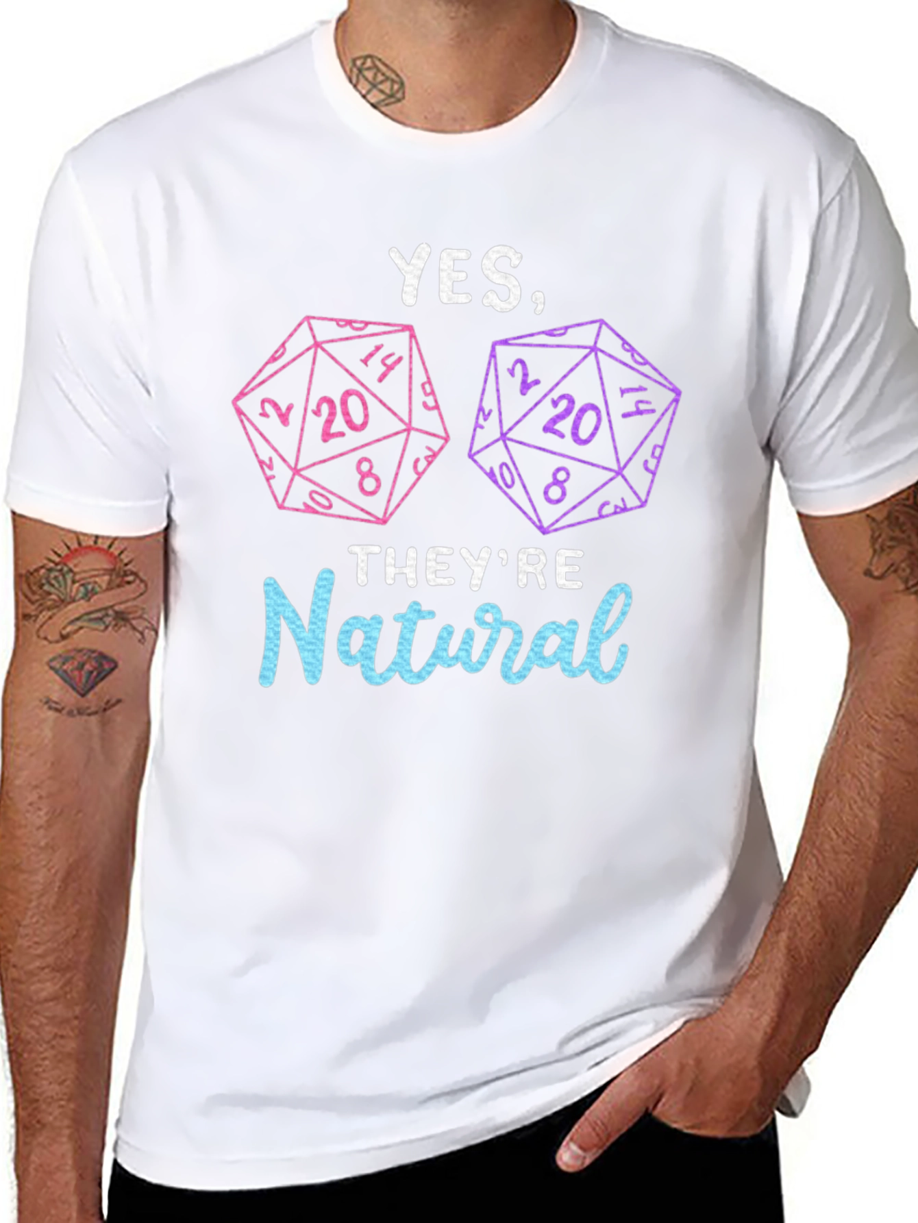 Natural 20 Dice T-Shirt | Dungeons and Dragons
