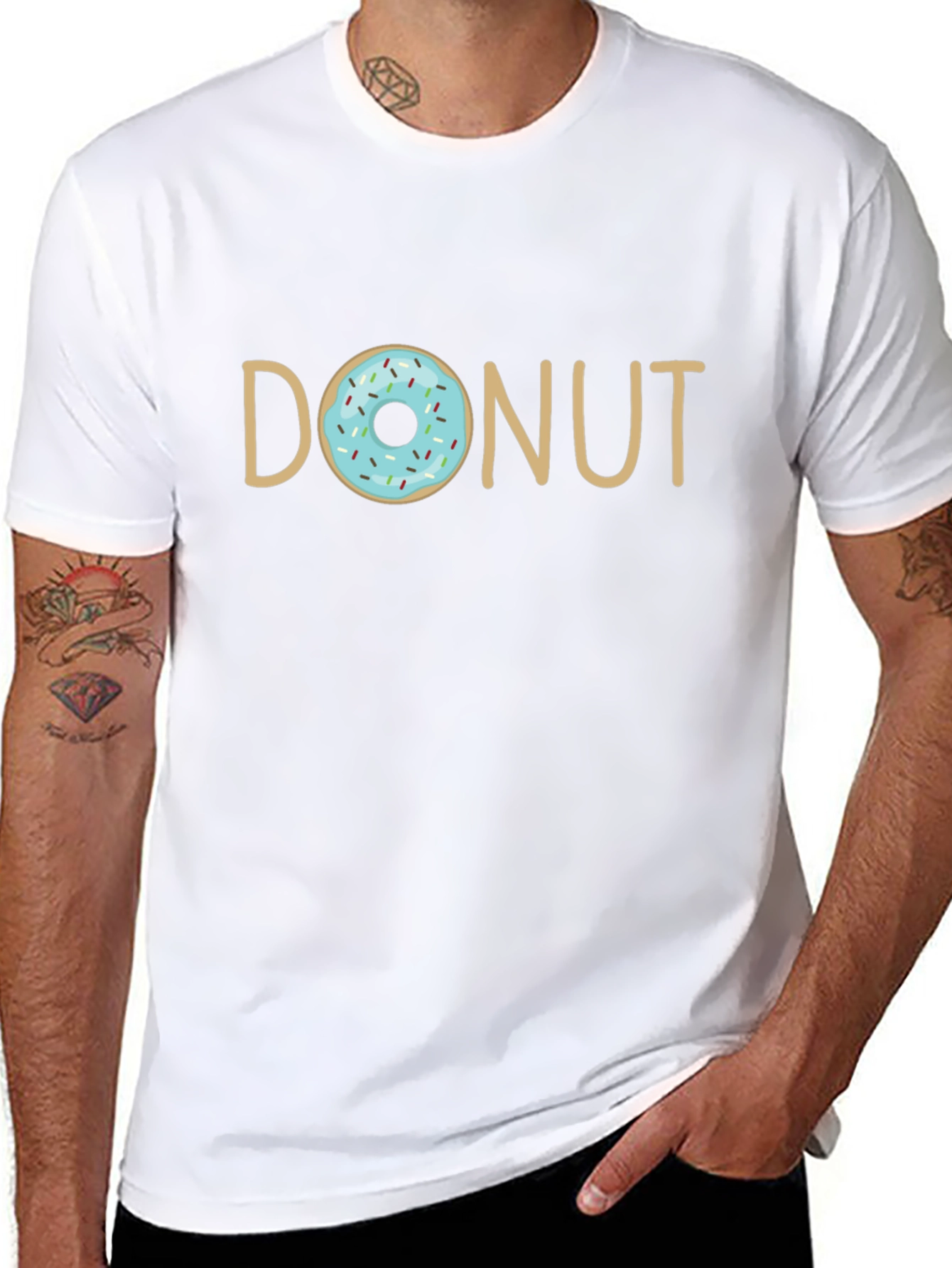 Donut Graphic T-Shirt - Casual Cotton Tee